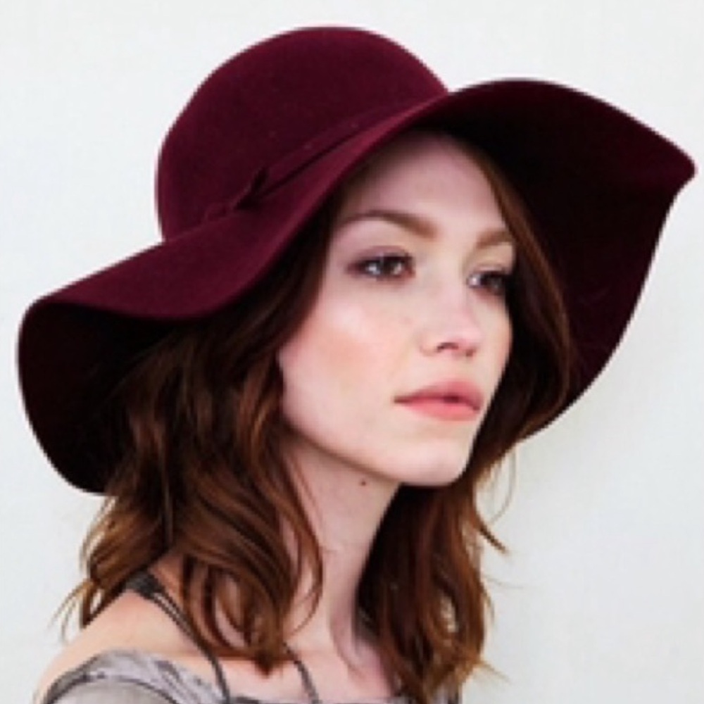 Burgundy Floppy Hat